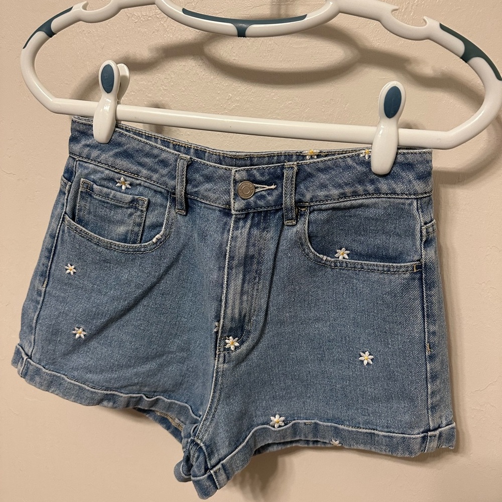 PacSun Blue Jean Shorts Distressed High-Waisted